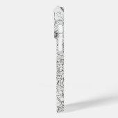 Elegante Wildflower wit en zwart Case-Mate iPhone Case (Achterkant / Links)