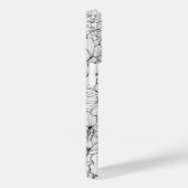 Elegante Wildflower wit en zwart Case-Mate iPhone Case (Achterkant / Rechts)