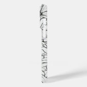 Elegante Wildflower wit en zwart Case-Mate iPhone Case (Achterkant / Links)