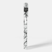 Elegante Wildflower wit en zwart Case-Mate iPhone Case (Achterkant / Rechts)