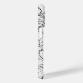 Elegante Wildflower wit en zwart Case-Mate iPhone Case (Achterkant / Rechts)