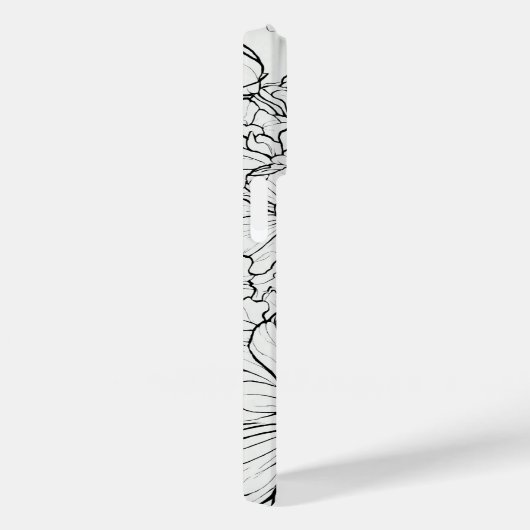 Elegante Wildflower wit en zwart Case-Mate iPhone Case (Achterkant / Rechts)