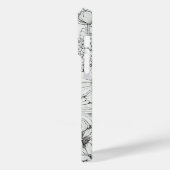 Elegante Wildflower wit en zwart Hoesje-Mate Case-Mate iPhone Case (Achterkant / Links)