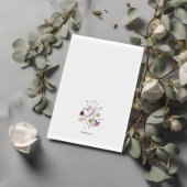 Elegante Wildflowers Bruiloft Details Behuizing Ka Informatiekaartje