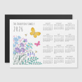 Elegante Wildflowers Butterfly Familiekalender 202 (Voorkant / Achterkant)