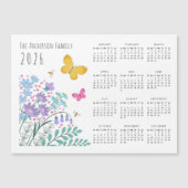 Elegante Wildflowers Butterfly Familiekalender 202 (Voorkant)