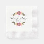 Elegante Wildflowers Chic Garden Party Wedding Servet (Voorkant)