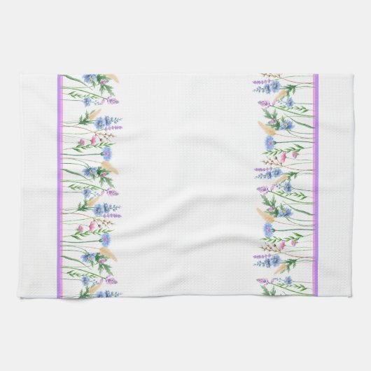 Elegante Wildflowers Keuken Handdoek (Horizontaal)