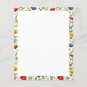 Elegante Wildflowers Kleurrijke Bloemen Border Pap (Achterkant)