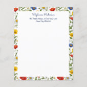 Elegante Wildflowers Kleurrijke Bloemen Border Pap (Voorkant)