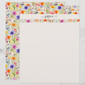 Elegante wildflowers scriptnaam (Voorkant / Achterkant)