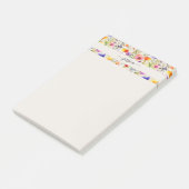 Elegante wildflowers scriptnaam post-it® notes (Schuin)