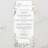 Elegante Wilflower Bruiloftsmenu  Menu (Voorkant)