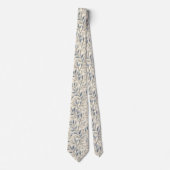 Elegante wilgenbladeren op crème stropdas (Voorkant)