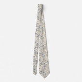 Elegante wilgenbladeren op crème stropdas (Achterkant)