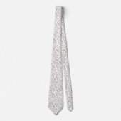 Elegante wilgenbladeren op wit stropdas (Voorkant)