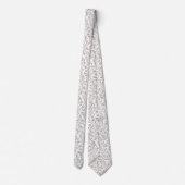 Elegante wilgenbladeren op wit stropdas (Achterkant)