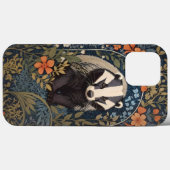 Elegante William Morris geïnspireerde Badger Case-Mate iPhone Case (Achterkant (horizontaal))