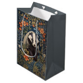 Elegante William Morris geïnspireerde Badger Medium Cadeauzakje (Voorkant Gekanteld)
