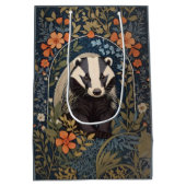 Elegante William Morris geïnspireerde Badger Medium Cadeauzakje (Achterkant)