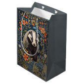 Elegante William Morris geïnspireerde Badger Medium Cadeauzakje (Achterkant Gekanteld)