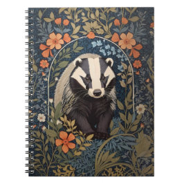 Elegante William Morris geïnspireerde Badger Notitieboek