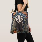 Elegante William Morris geïnspireerde Badger Tote Bag (Dichtbij)