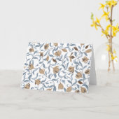 Elegante William Morris geïnspireerde begroeting Kaart (Gele Bloem)