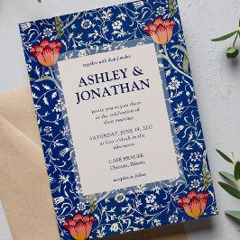 Elegante William Morris Medway Patroon Wedding Kaart