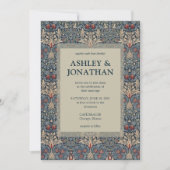 Elegante William Morris Snakeshead Patroon Wedding Kaart (Voorkant)