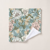 Elegante William Morris Style zachte pastelbloem Bad Handdoek (Wasdoekje)