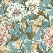 Elegante William Morris Style zachte pastelbloem Bad Handdoek