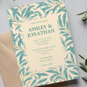 Elegante William Morris Willow Patroon Wedding Kaart