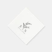 Elegante Willow Leaf Botanical | bruiloftsservet Servet (Hoek)