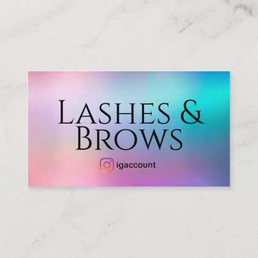 Elegante Wimper Brows Services Visitekaartje (Achterkant)