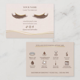 Elegante Wimper extensies nazorg Visitekaartje