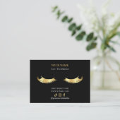 Elegante Wimper extensies nazorg Visitekaartje (Staand voorkant)