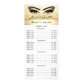 Elegante wimpers en wenkbrauwrackkaart reclamekaart (Voorkant)