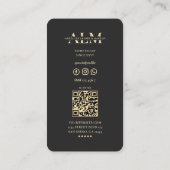 Elegante wimpers make-up artiest zwart schoonheid visitekaartje (Achterkant)