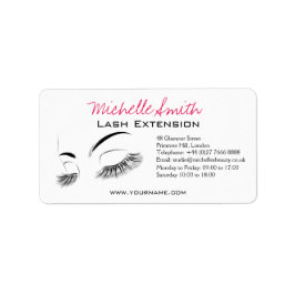 Elegante Wimpers Make-up Lash Bar Zwart Wit Etiket
