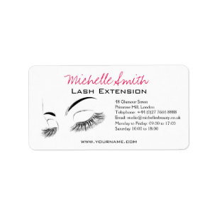 Elegante Wimpers Make-up Lash Bar Zwart Wit Etiket