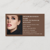 Elegante wimpers wenkbrauwen make-up artiest 1 fot visitekaartje (Achterkant)