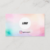 Elegante wimpers wenkbrauwen wimper tech wimper visitekaartje (Achterkant)