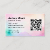 Elegante wimpers wenkbrauwen wimper tech wimper visitekaartje (Voorkant)