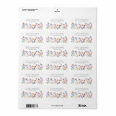 Elegante Windbloem Lente Zomer Bloemen Terug Etiket (Full Sheet)