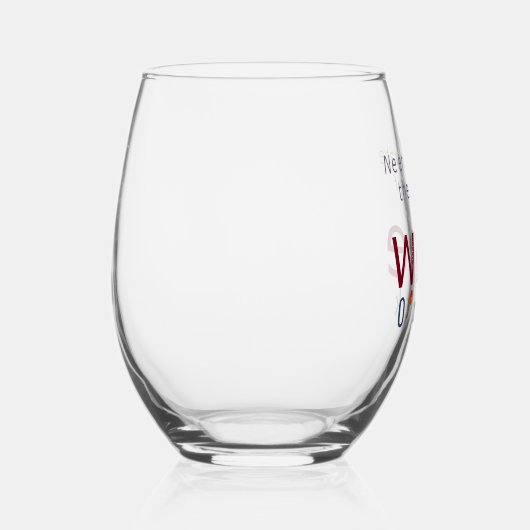 Elegante "Wine O'Clock" Druif en wijn Drop Sway Wijnglas Zonder Voet (Rechts)