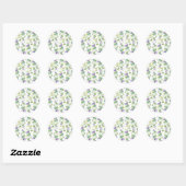 Elegante wingerdstokstickers ronde sticker (Vel)
