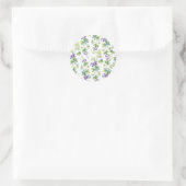 Elegante wingerdstokstickers ronde sticker (Tas)