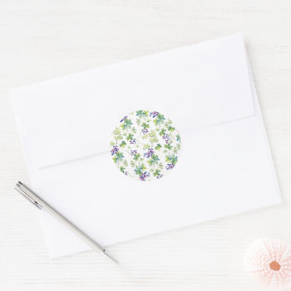 Elegante wingerdstokstickers ronde sticker