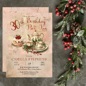 Elegante Winter 30e verjaardag Par-Tea Party Kaart